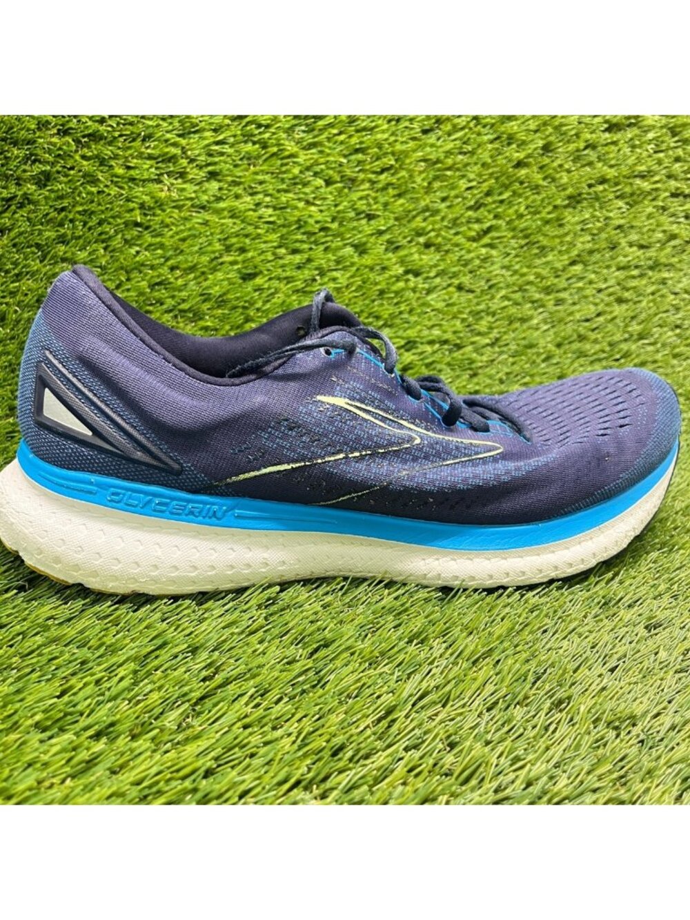 Brooks Glycerin 19 Mens Size 13EE Blue Athletic Running Walking Shoes Sneakers
